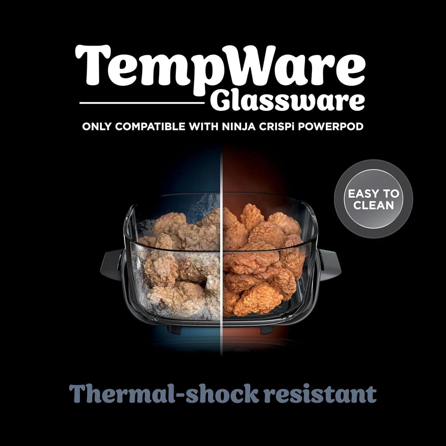 Ninja FN101UKGY CRISPi 4-in-1 Portable Glass Airy Fryer, Cyber Space Blue - Image 7