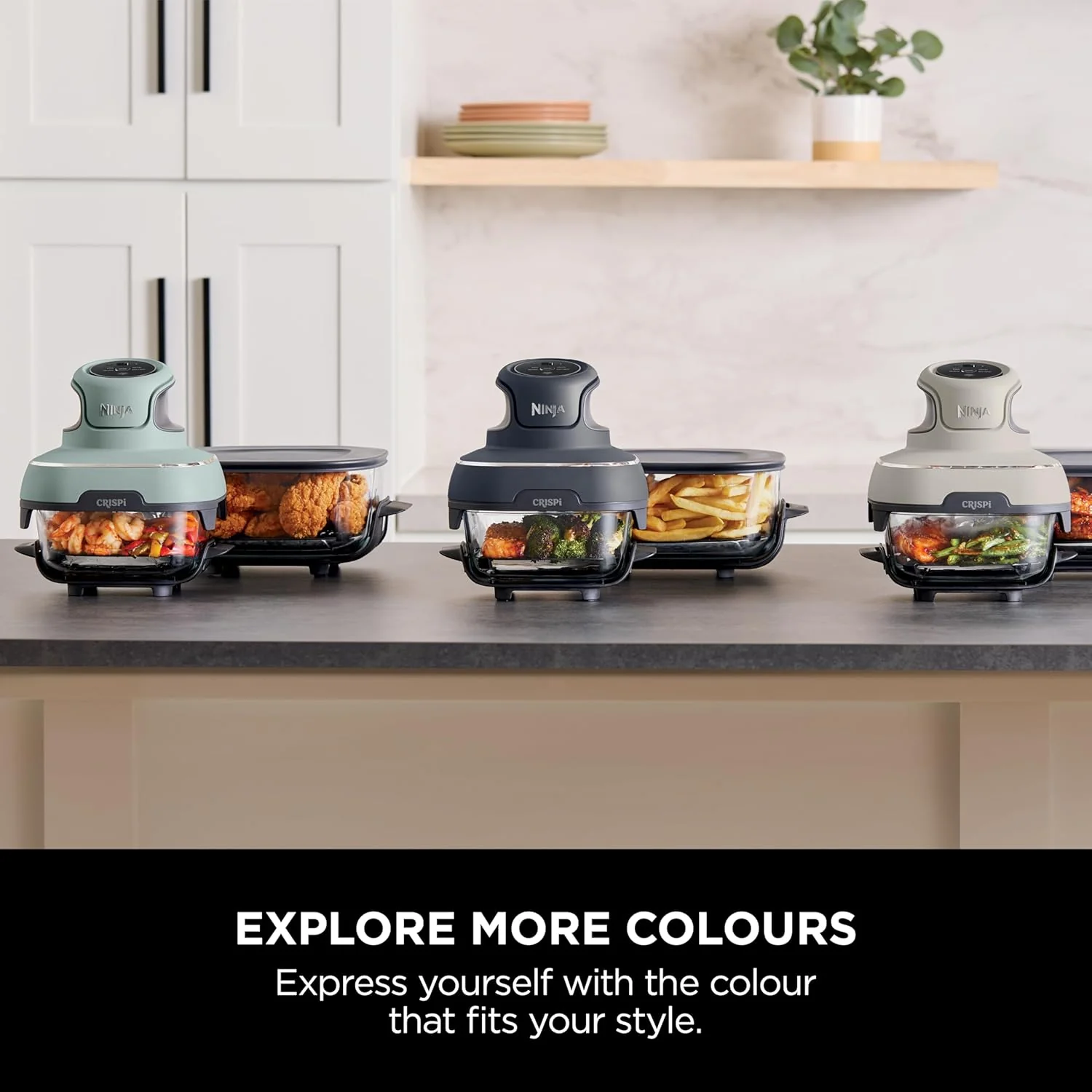 Ninja FN101UKSG CRISPi 4-in-1 Portable Glass Airy Fryer, Sage - Image 15