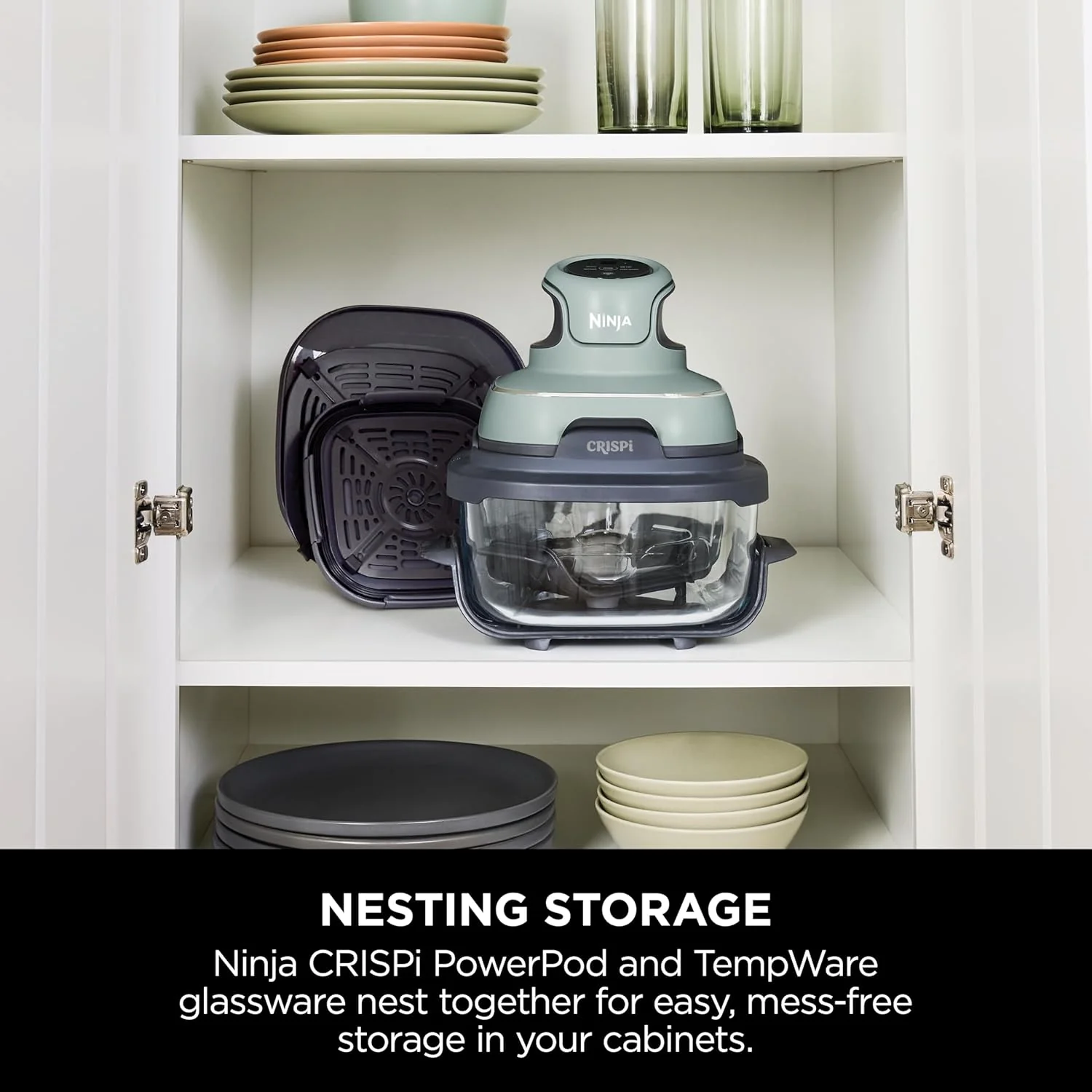 Ninja FN101UKSG CRISPi 4-in-1 Portable Glass Airy Fryer, Sage - Image 16