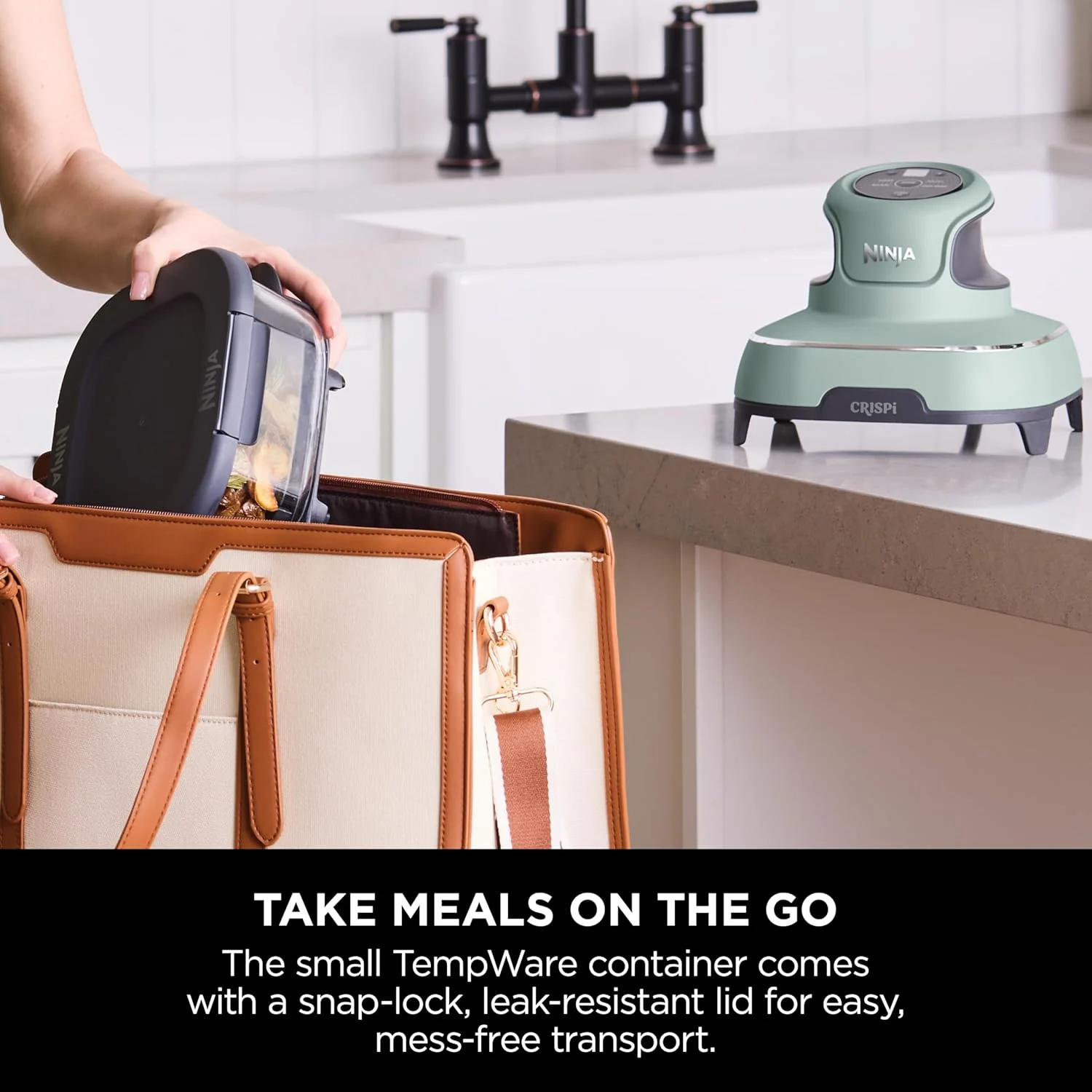 Ninja FN101UKSG CRISPi 4-in-1 Portable Glass Airy Fryer, Sage - Image 4