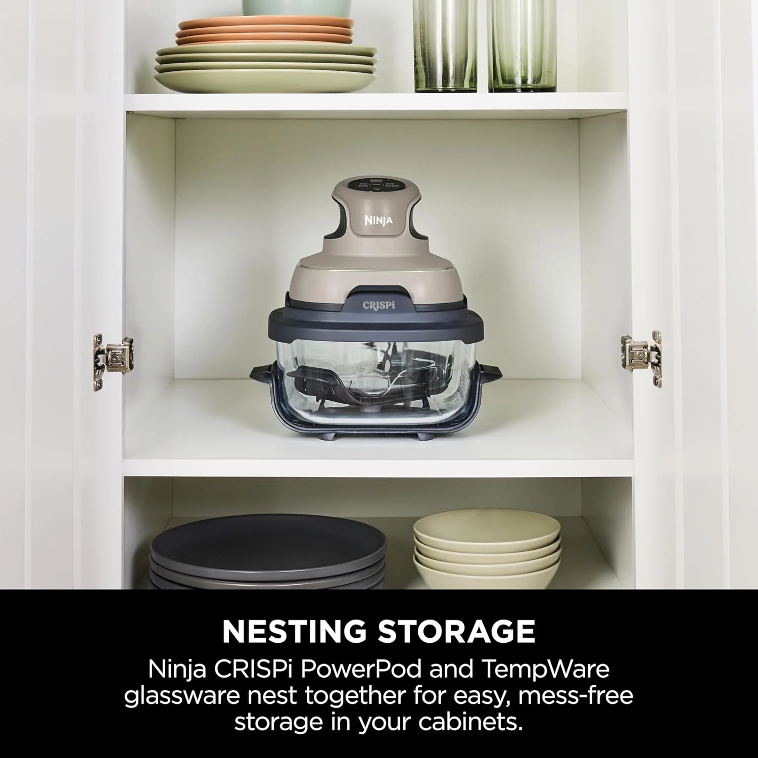 Ninja FN101UKST CRISPi 4-in-1 Portable Glass Airy Fryer, Stone - Image 15