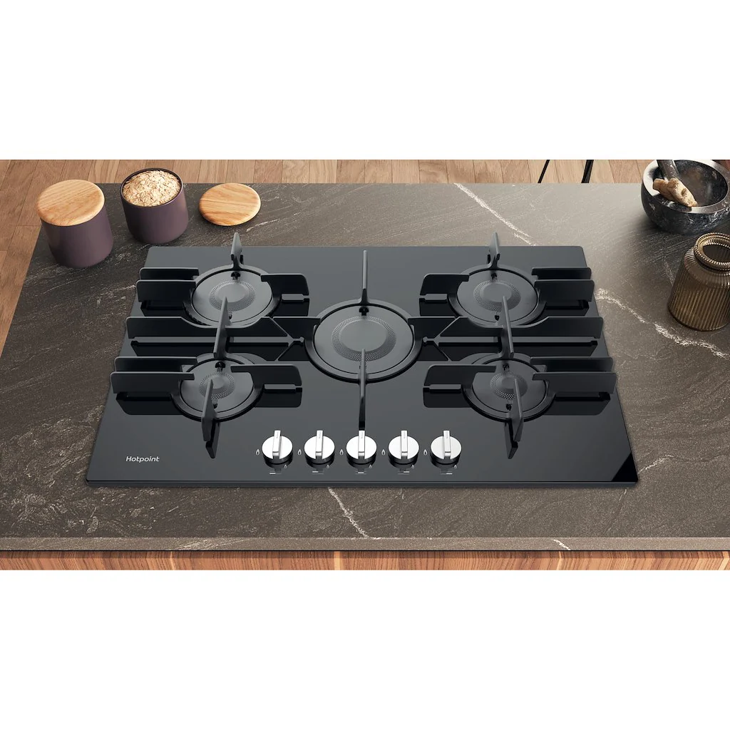 Hotpoint FTGHG 751 D/H BK Gas Hob - Black - Image 9