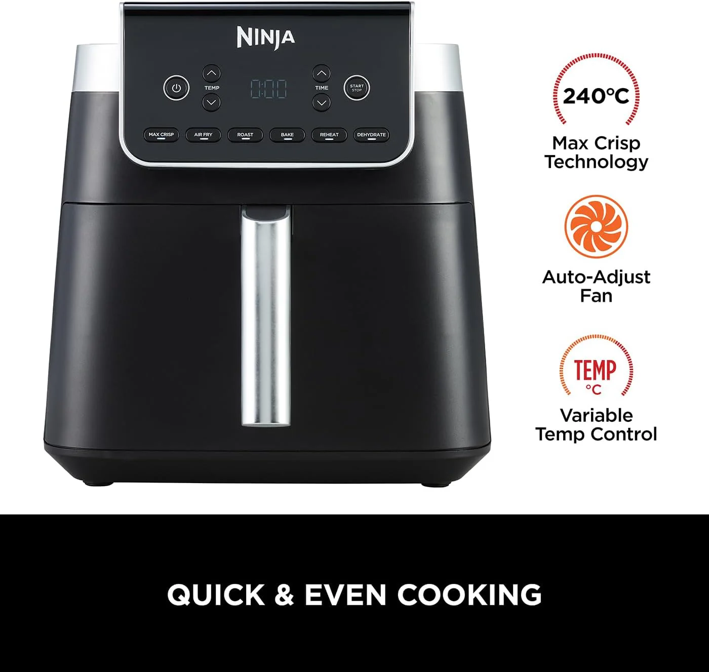 Ninja AF180UK Air Fryer MAX PRO 6.2L - Image 6