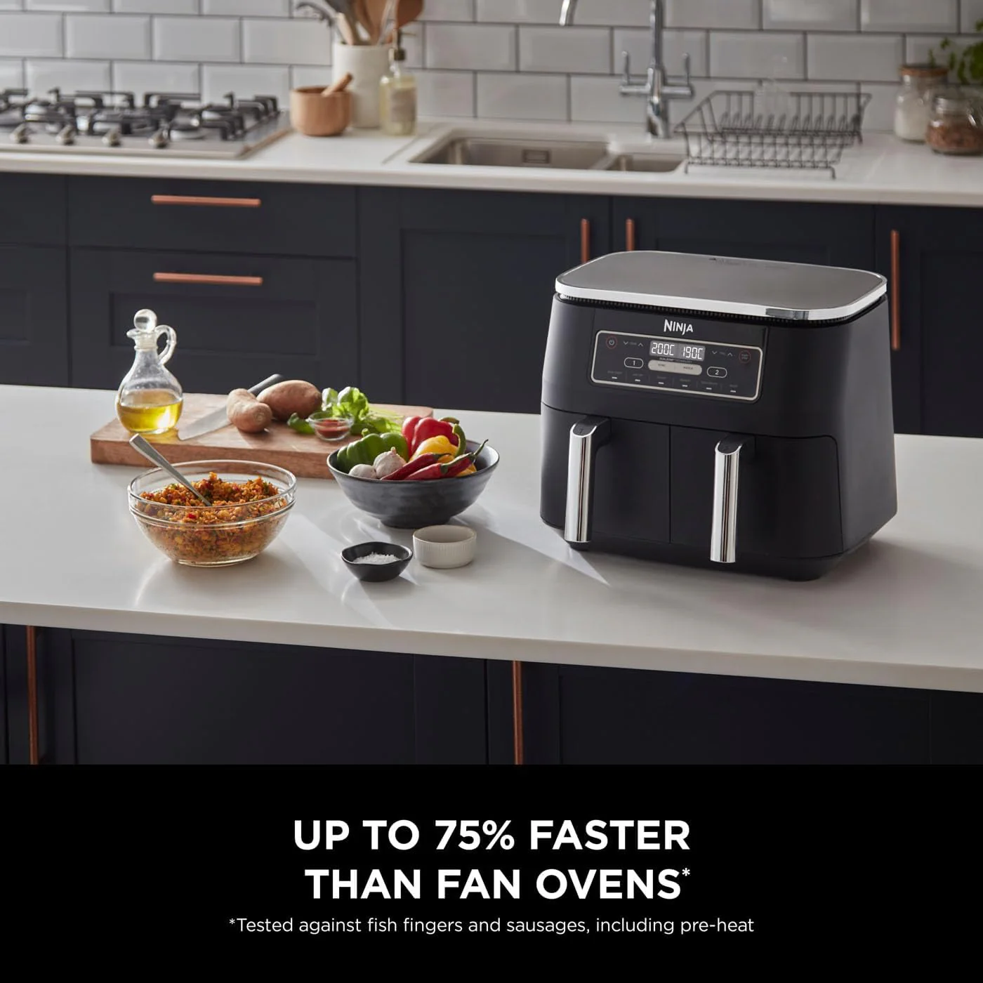 Ninja AF300UK Foodi Dual Zone 7.6L Air Fryer - Image 6