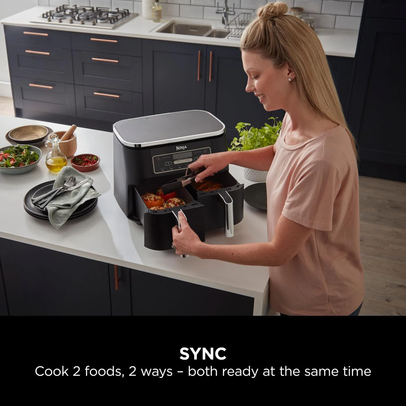 Ninja AF300UK Foodi Dual Zone 7.6L Air Fryer - Image 8
