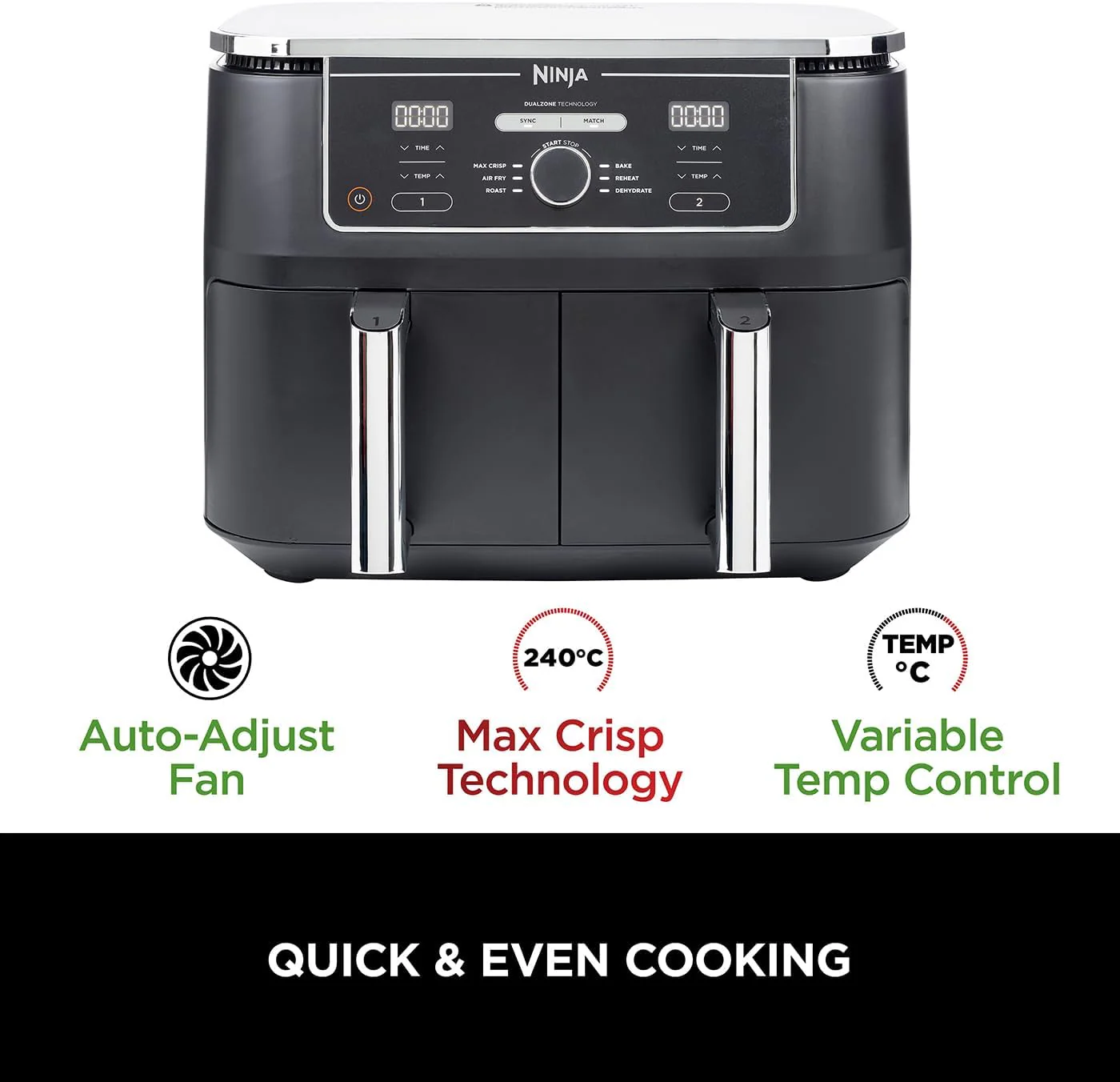 Ninja AF400UK Foodi MAX Dual Zone Air Fryer 9.5L - Image 8