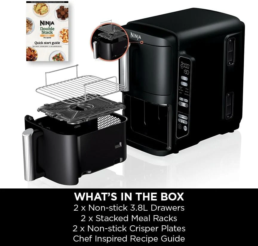 Ninja SL300UK Double Stack 2-Drawer Air Fryer 7.6L - Image 15
