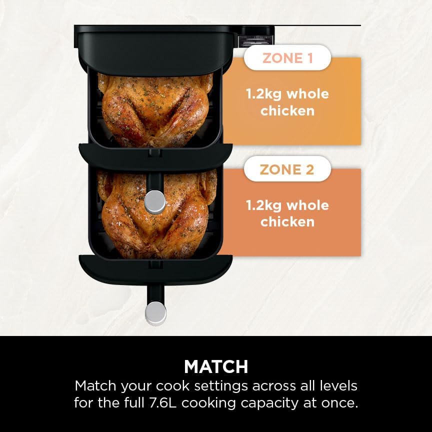 Ninja SL300UK Double Stack 2-Drawer Air Fryer 7.6L - Image 8